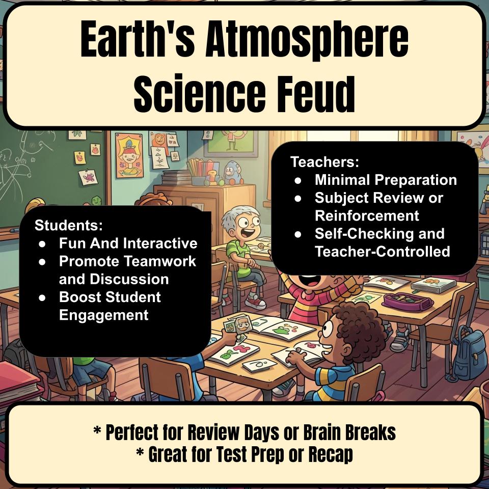 Earth'S Atmosphere Science Review Family Feud Style Game Activity CF0043