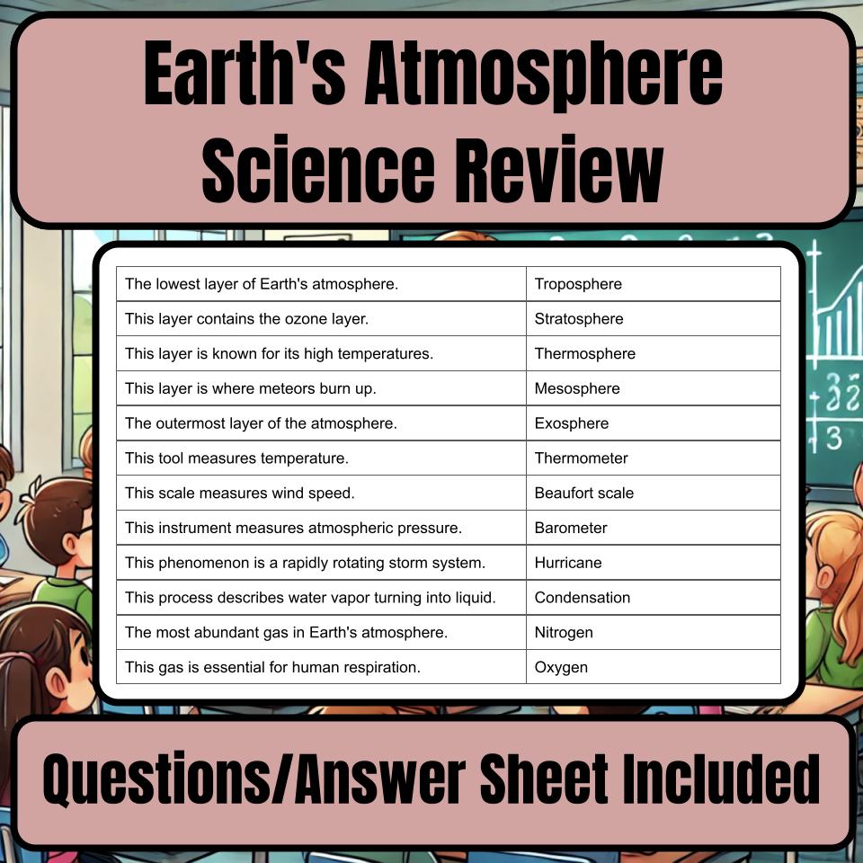 Earth'S Atmosphere Jeopardy Science Review I0043