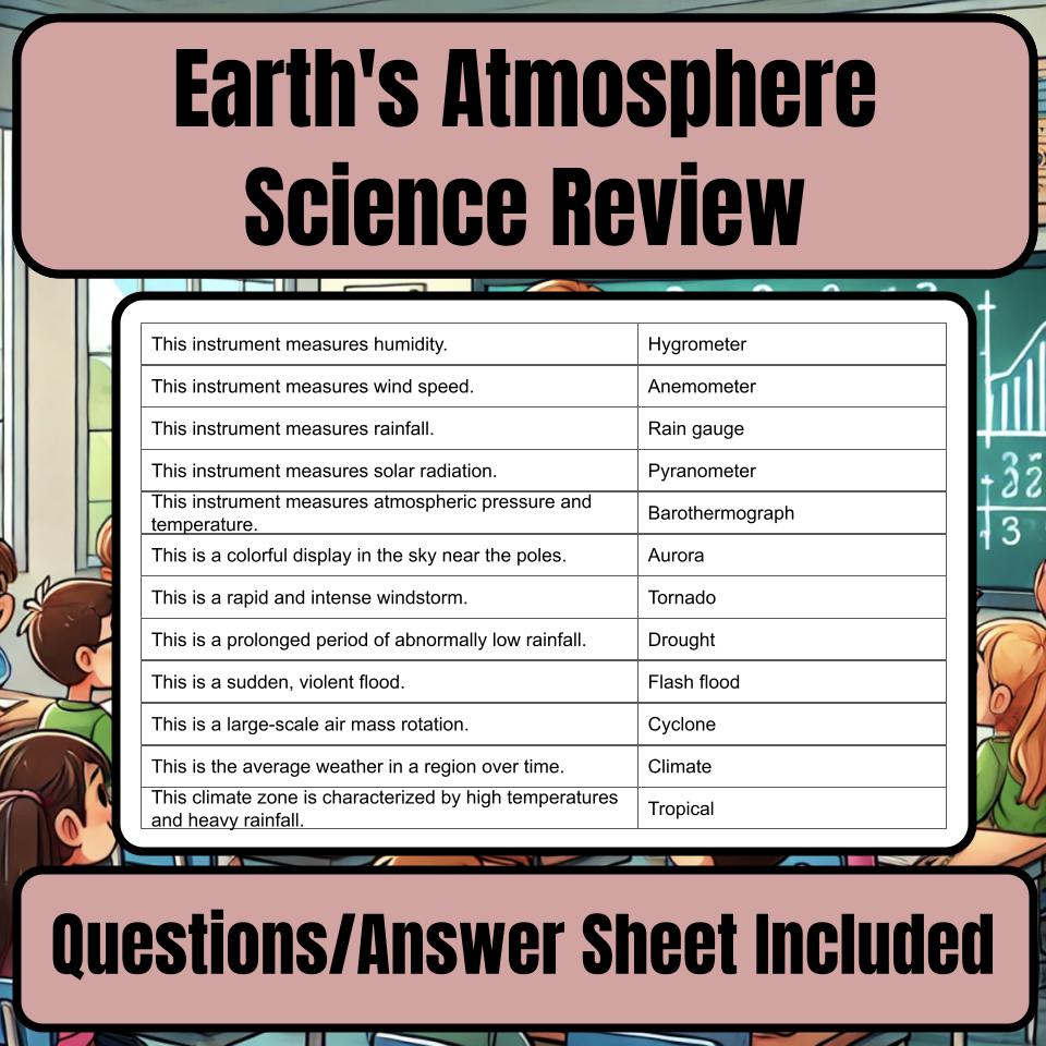 Earth'S Atmosphere Jeopardy Science Review I0043