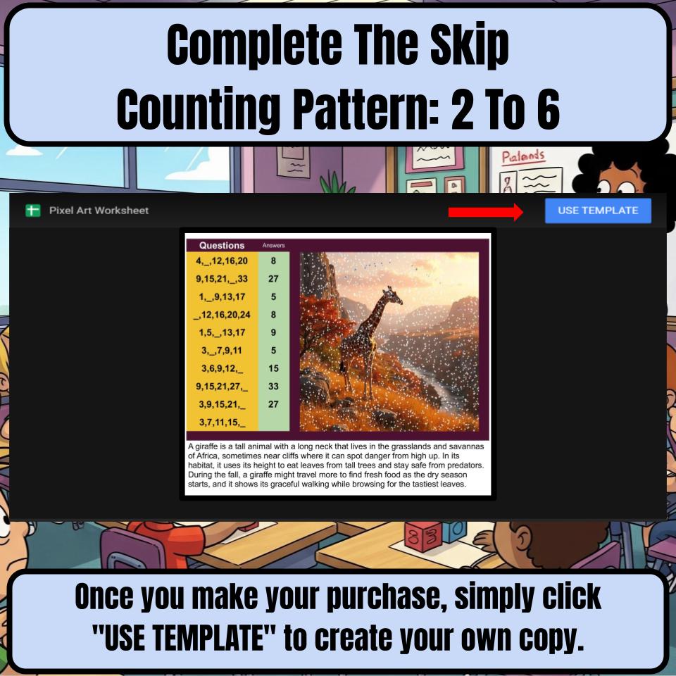 Complete The Skip Counting Pattern: 2 To 6 Mystery Picture Worksheet P0044
