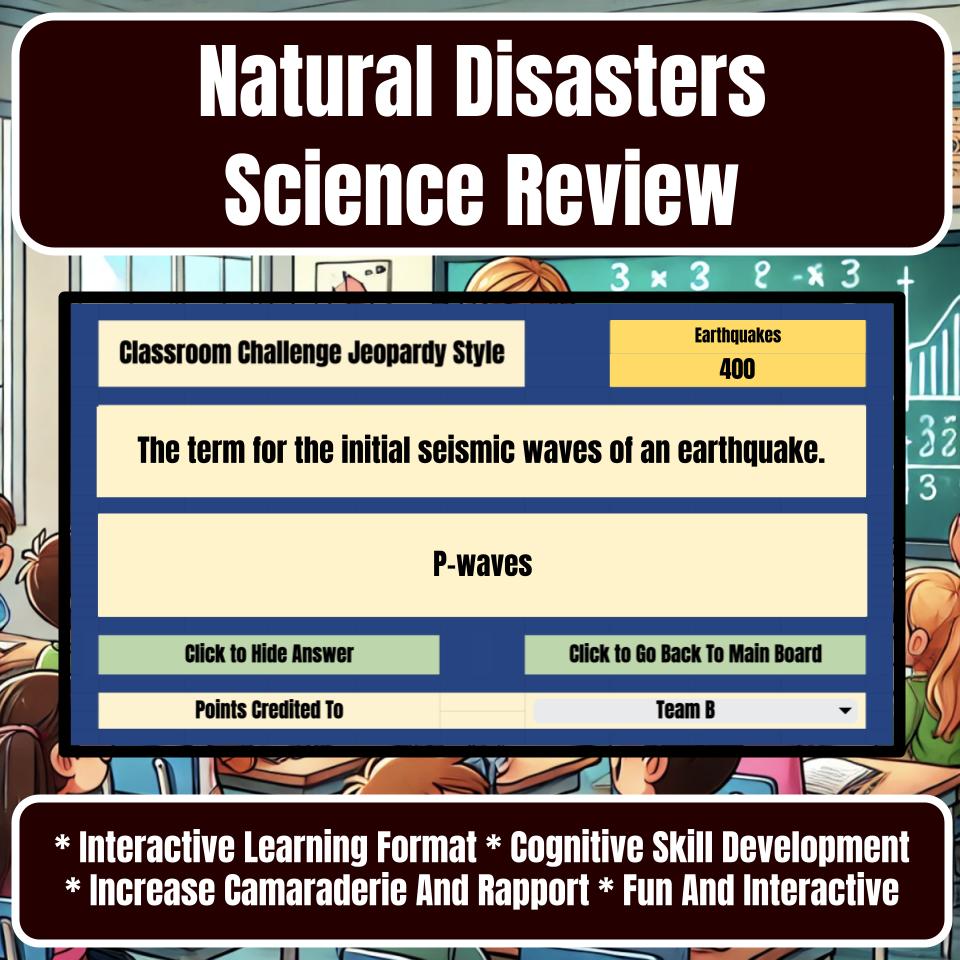 Natural Disasters Jeopardy Science Review I0044