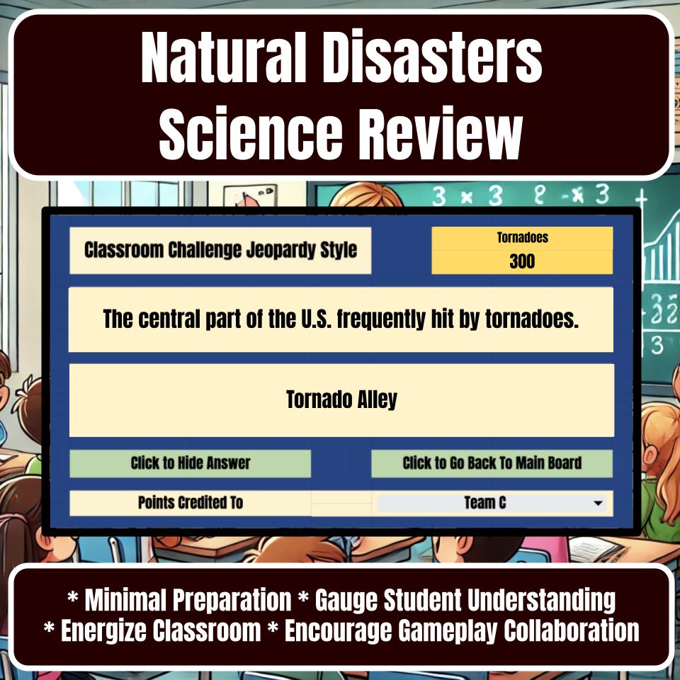 Natural Disasters Jeopardy Science Review I0044