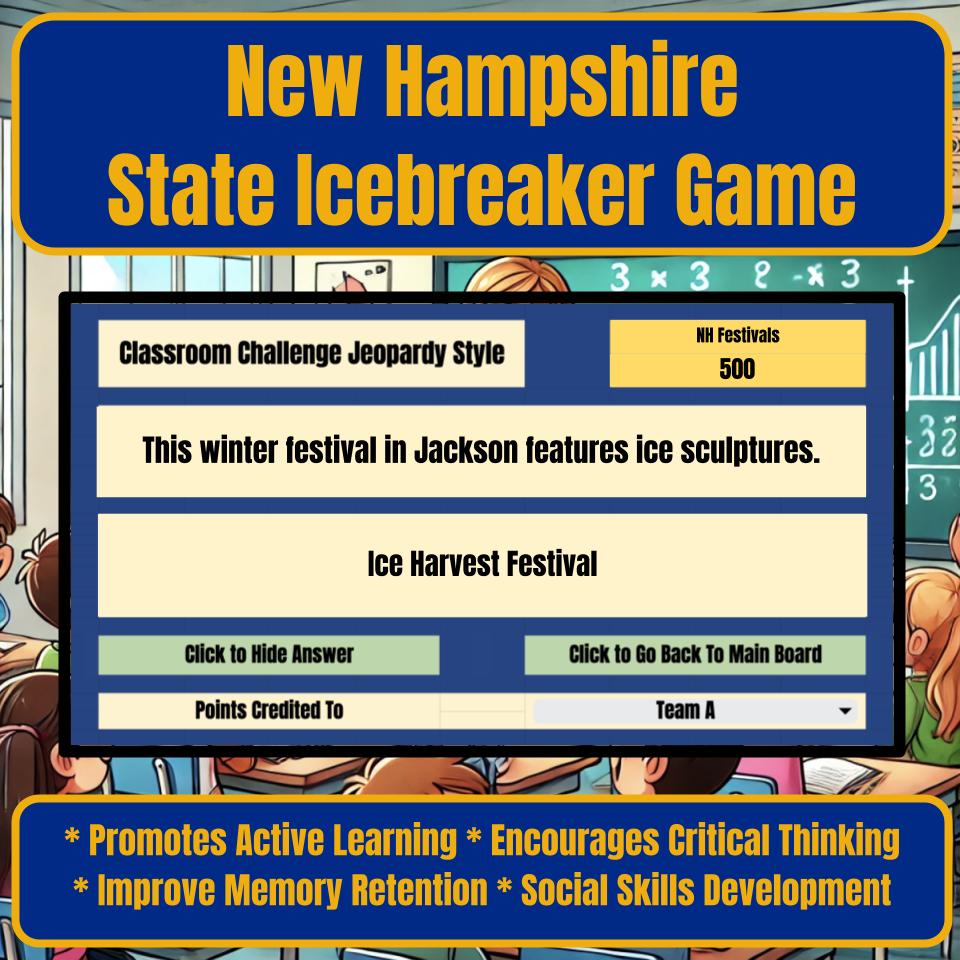 State of New Hampshire Jeopardy Game I0044