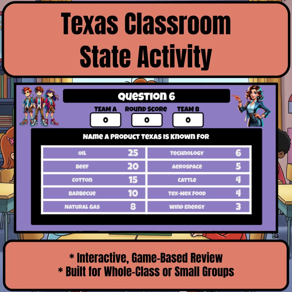 Texas Social Studies Family Feud Review Game CF0449