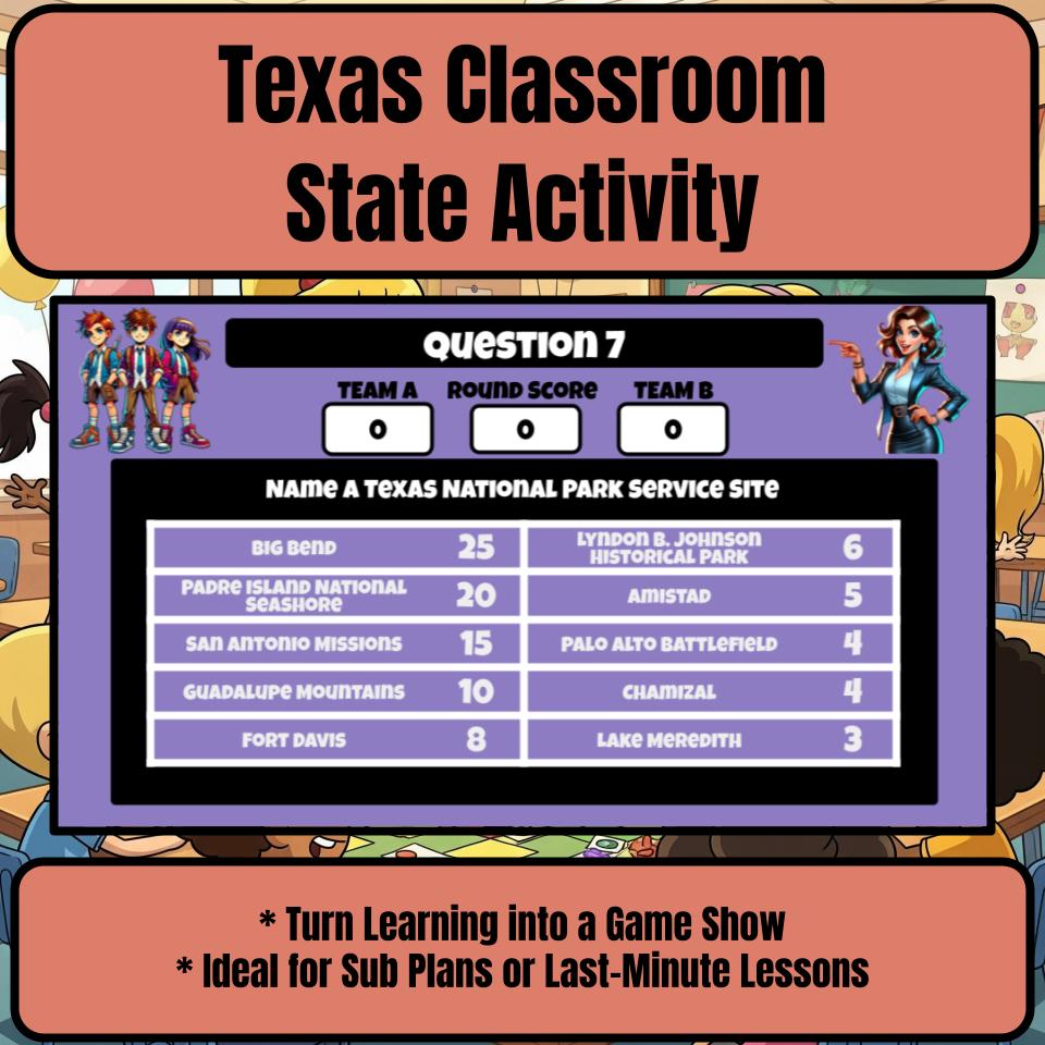 Texas Social Studies Family Feud Review Game CF0449
