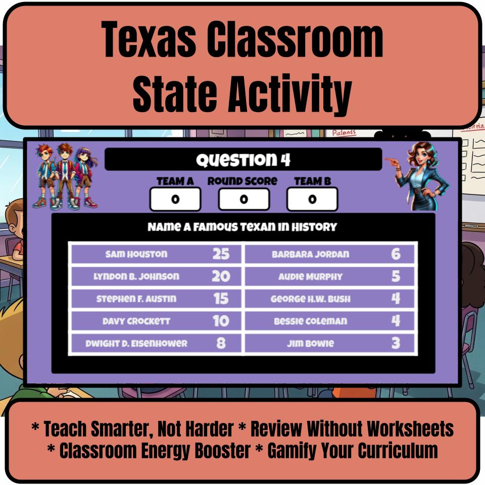 Texas Social Studies Family Feud Review Game CF0449