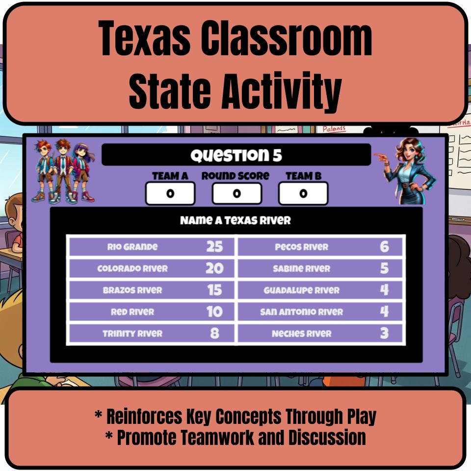 Texas Social Studies Family Feud Review Game CF0449