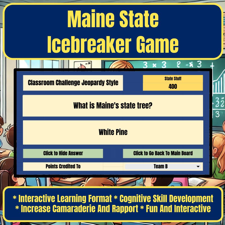 State of Maine Jeopardy Game I0045