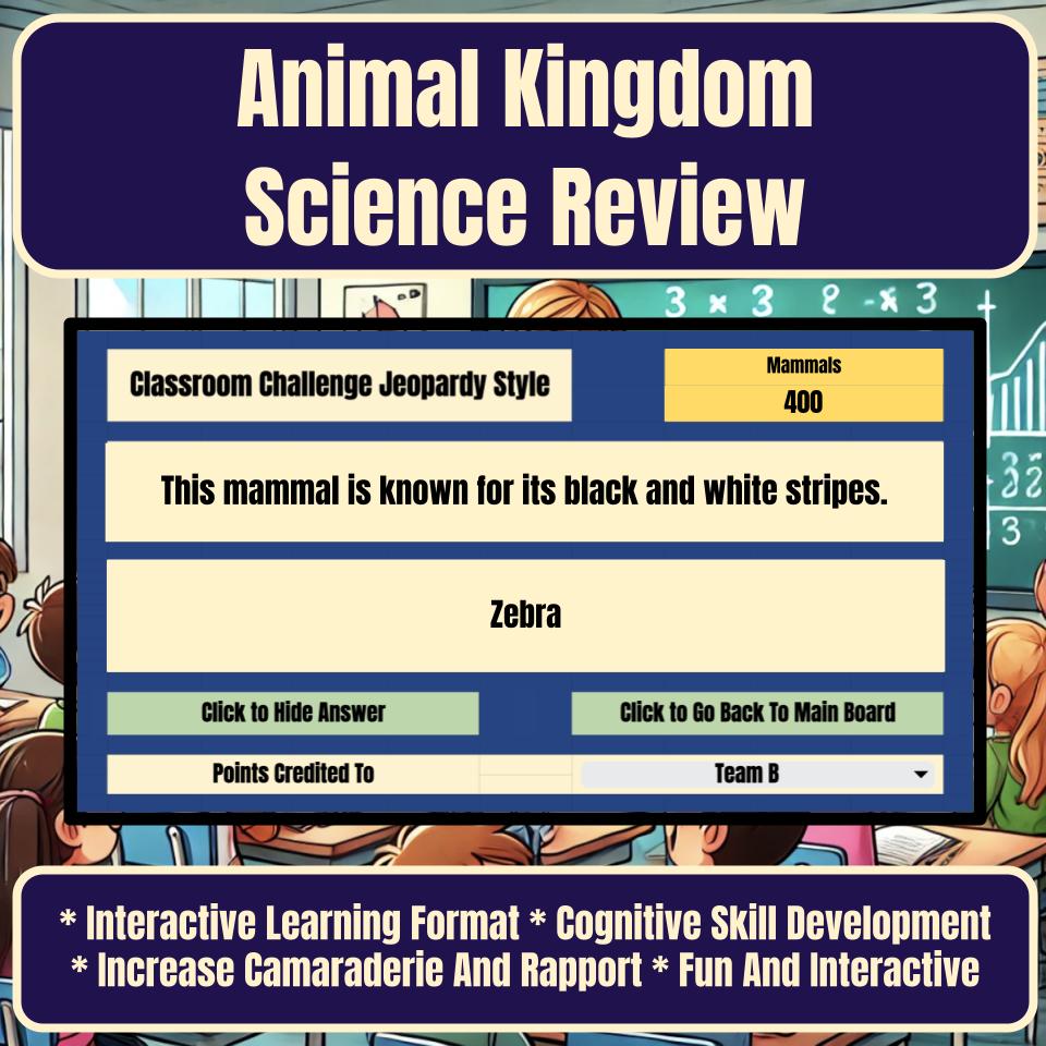 Animal Kingdom Jeopardy Science Review I0045