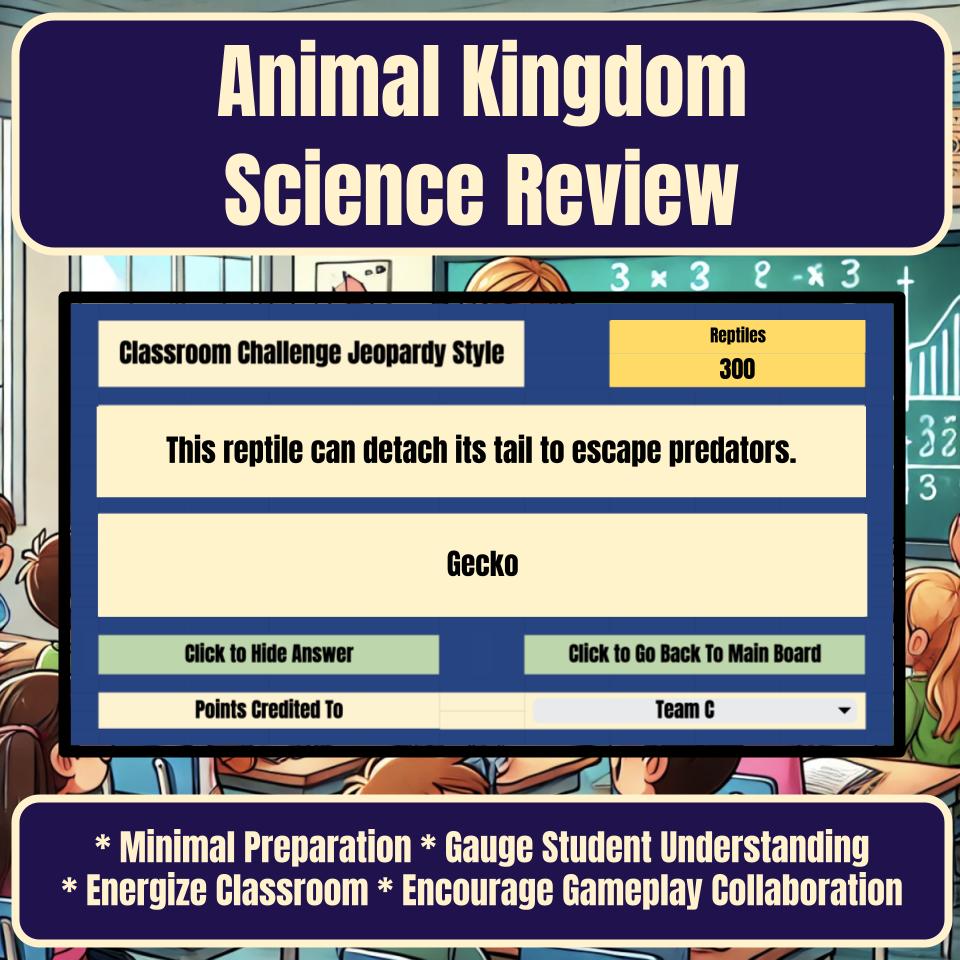 Animal Kingdom Jeopardy Science Review I0045