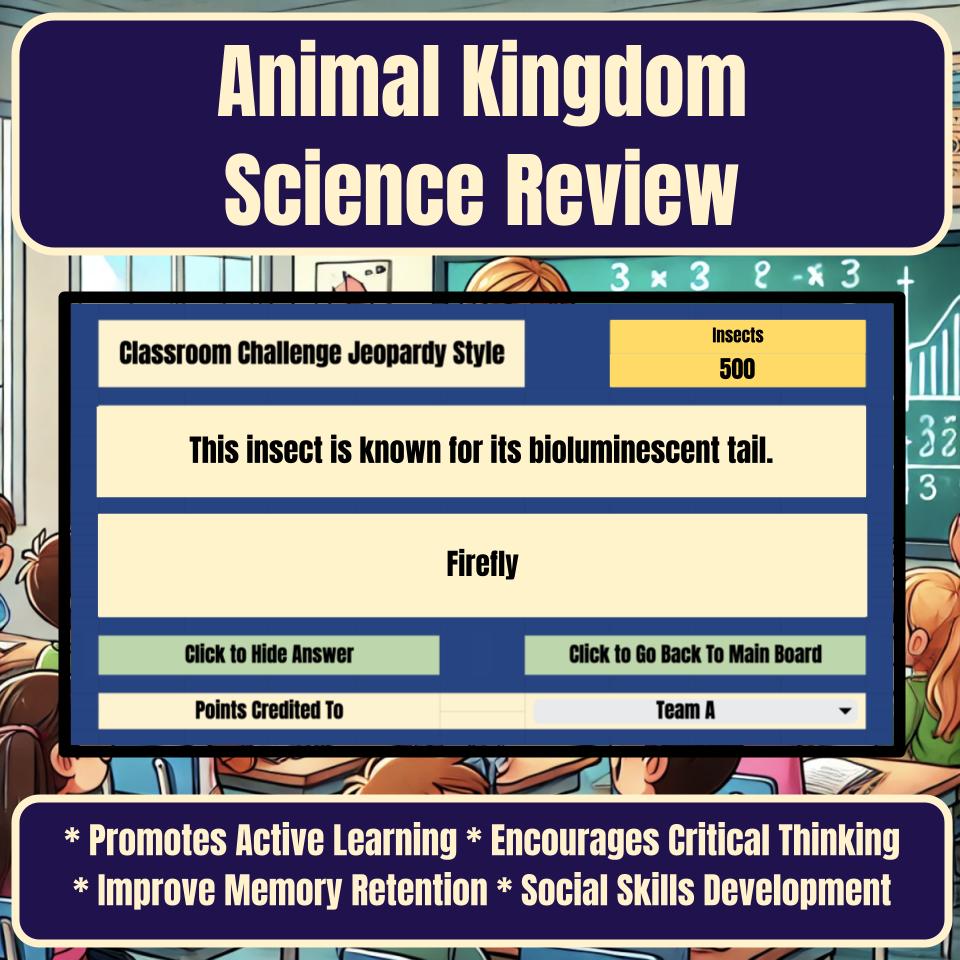 Animal Kingdom Jeopardy Science Review I0045