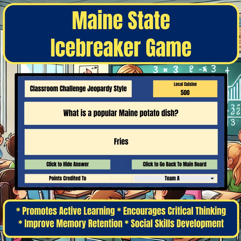 State of Maine Jeopardy Game I0045