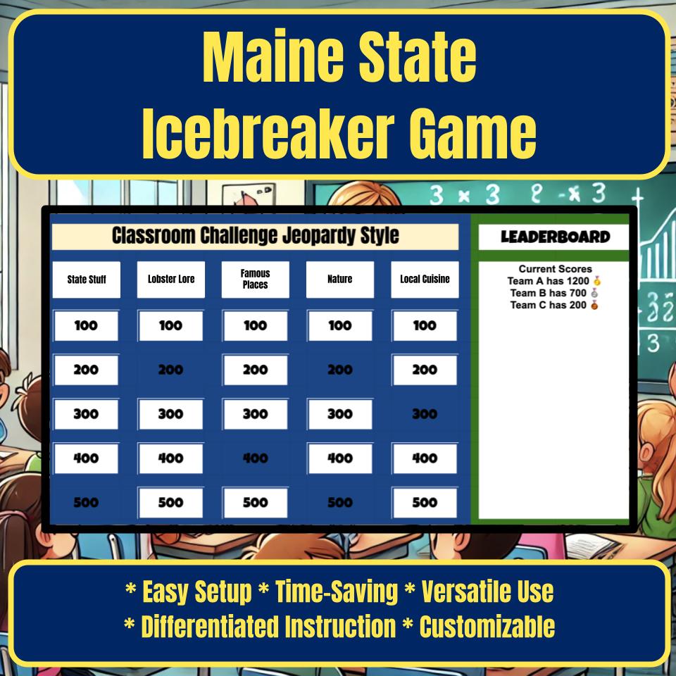 State of Maine Jeopardy Game I0045