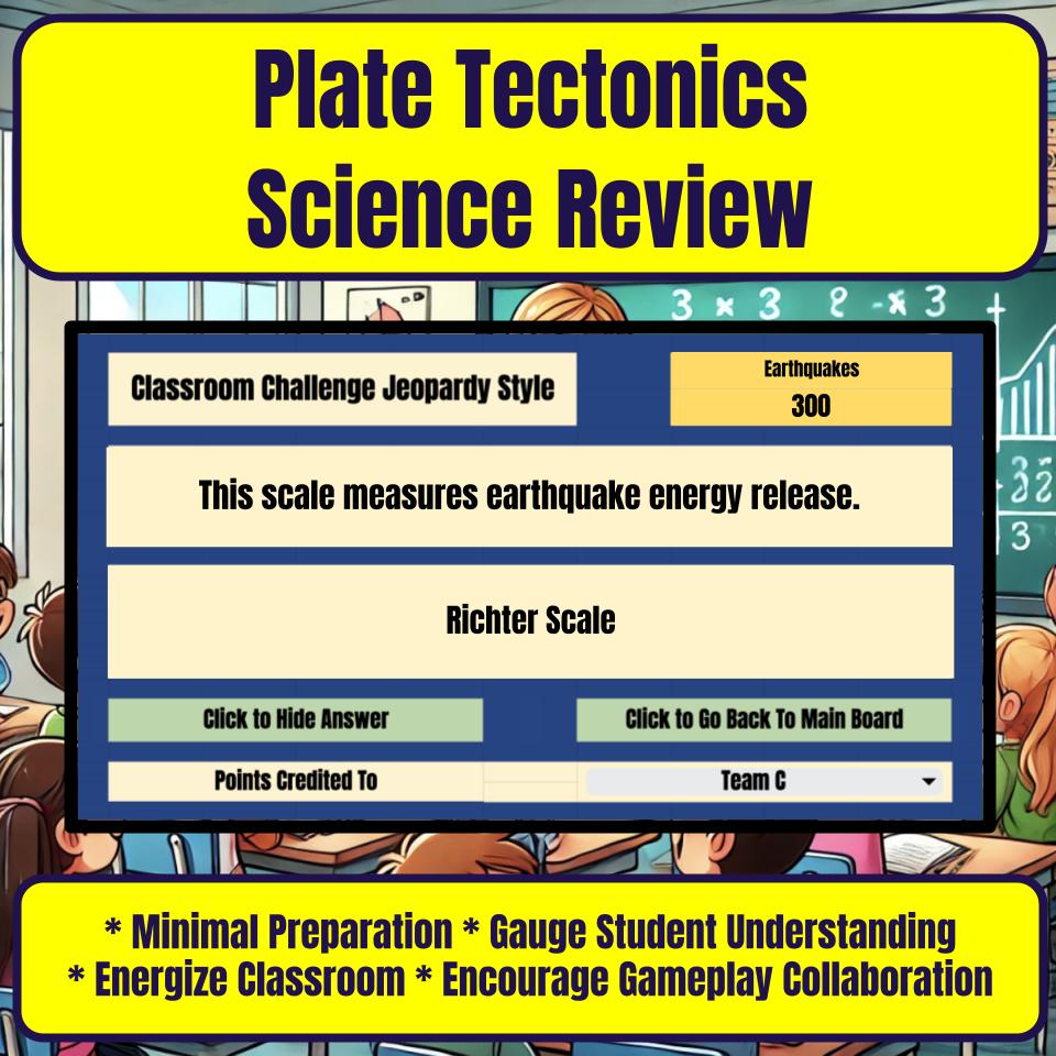 Plate Tectonics Jeopardy Science Review I0046