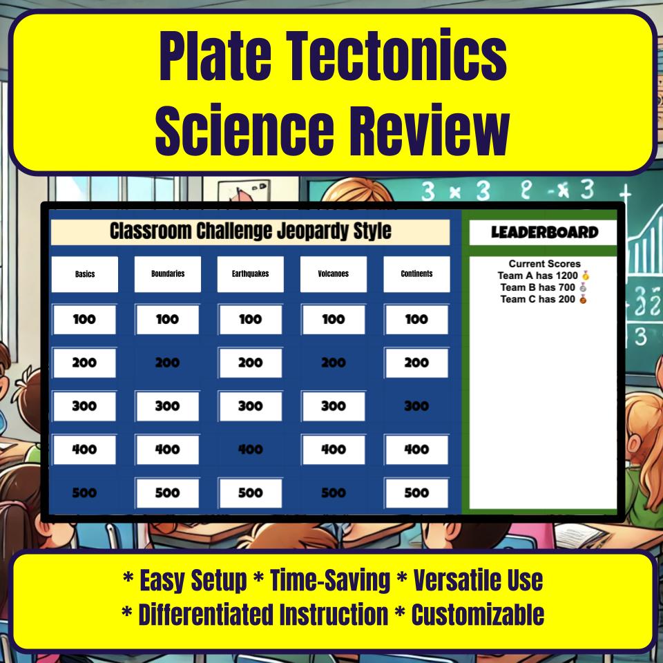 Plate Tectonics Jeopardy Science Review I0046