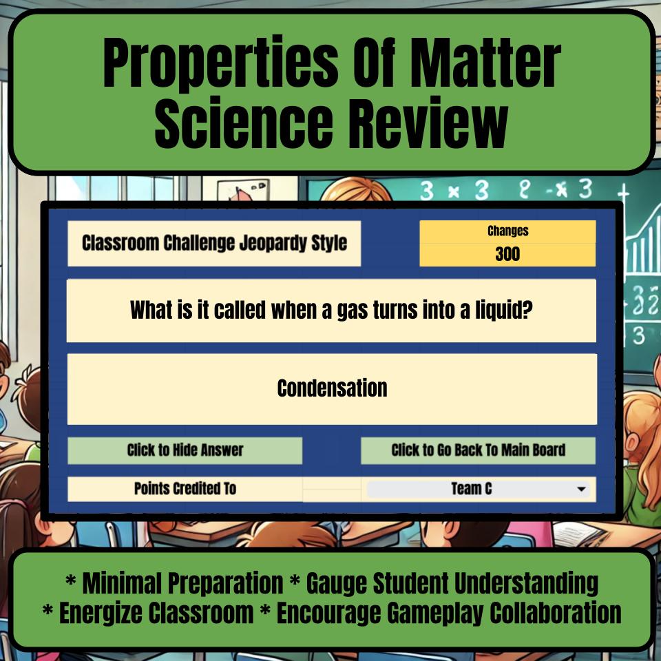 Properties Of Matter Jeopardy Science Review I0047
