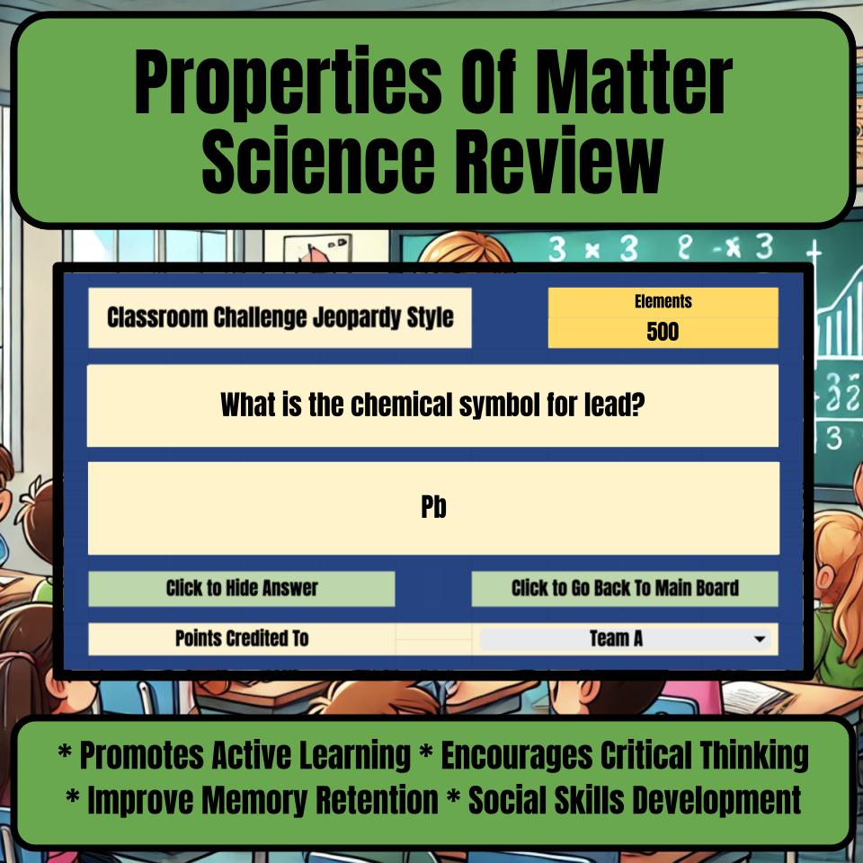 Properties Of Matter Jeopardy Science Review I0047