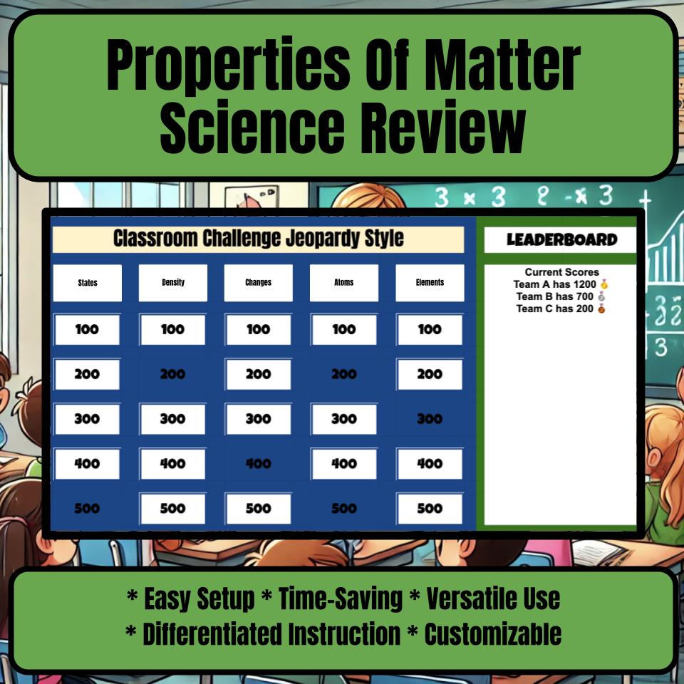 Properties Of Matter Jeopardy Science Review I0047
