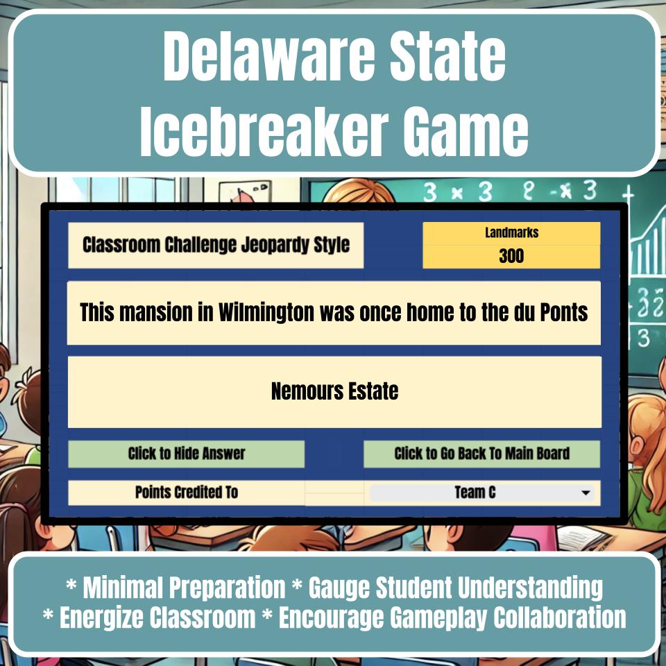 State of Delaware Jeopardy Game I0048