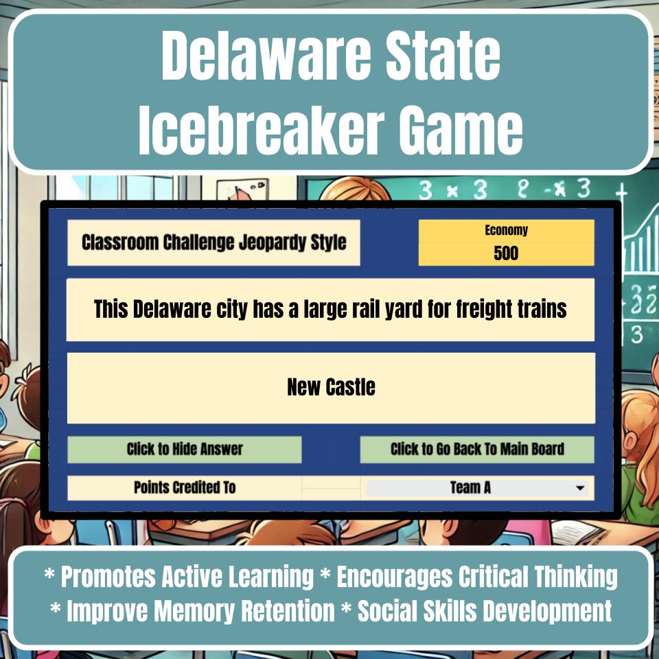 State of Delaware Jeopardy Game I0048