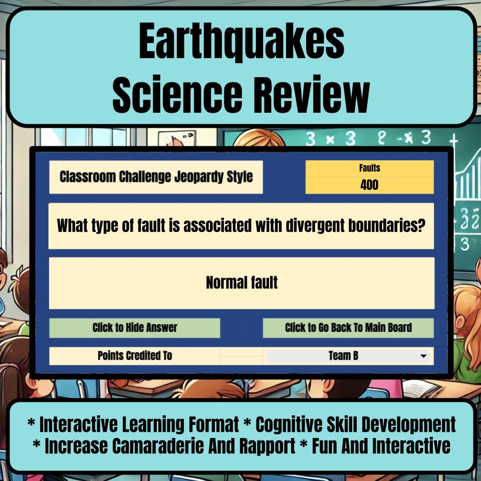 Earthquakes Jeopardy Science Review I0049