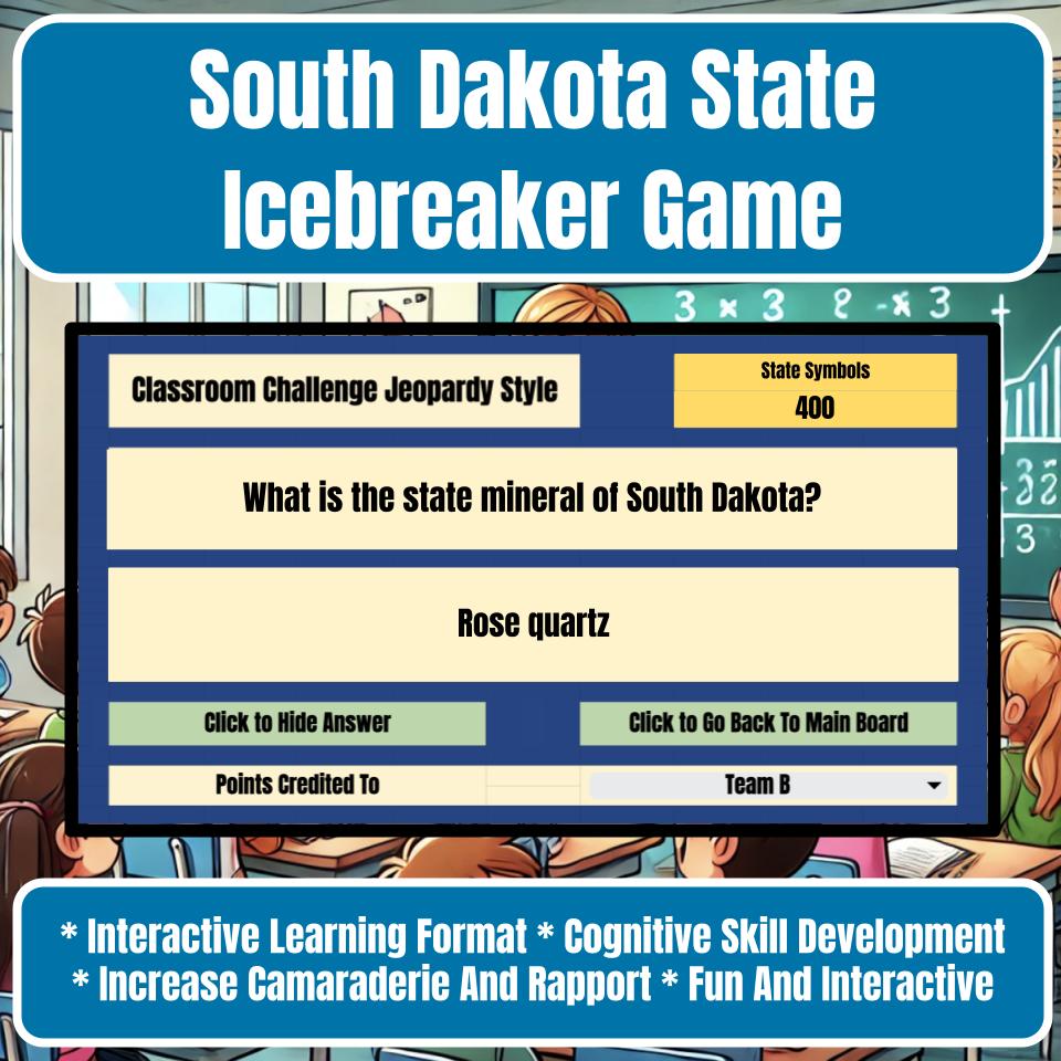 State of South Dakota Jeopardy Game I0049