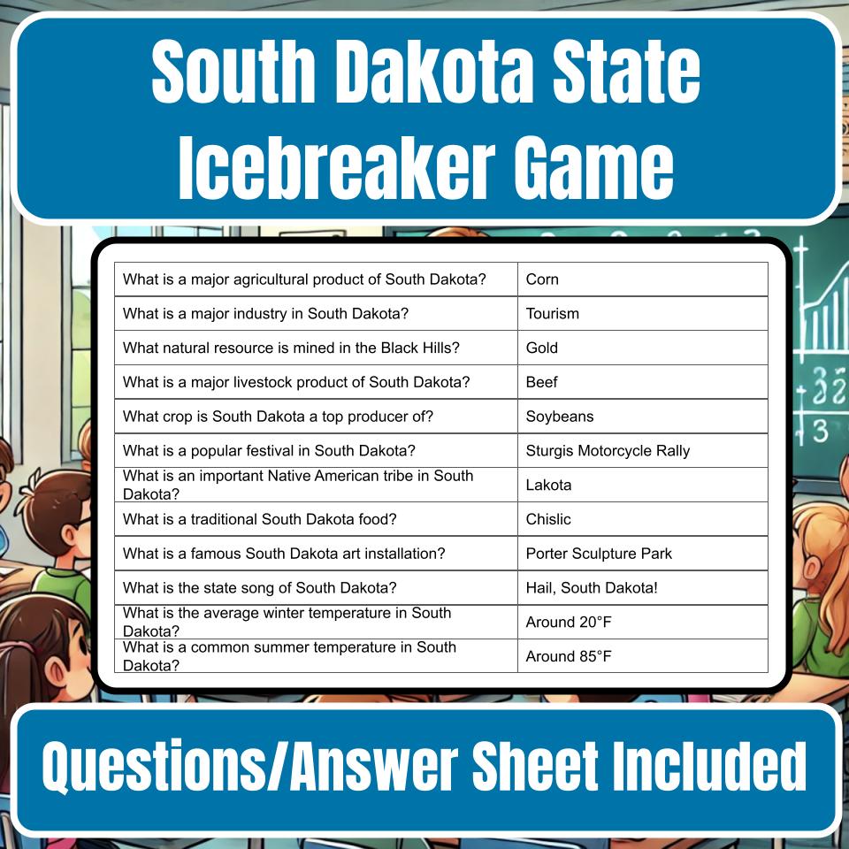 State of South Dakota Jeopardy Game I0049