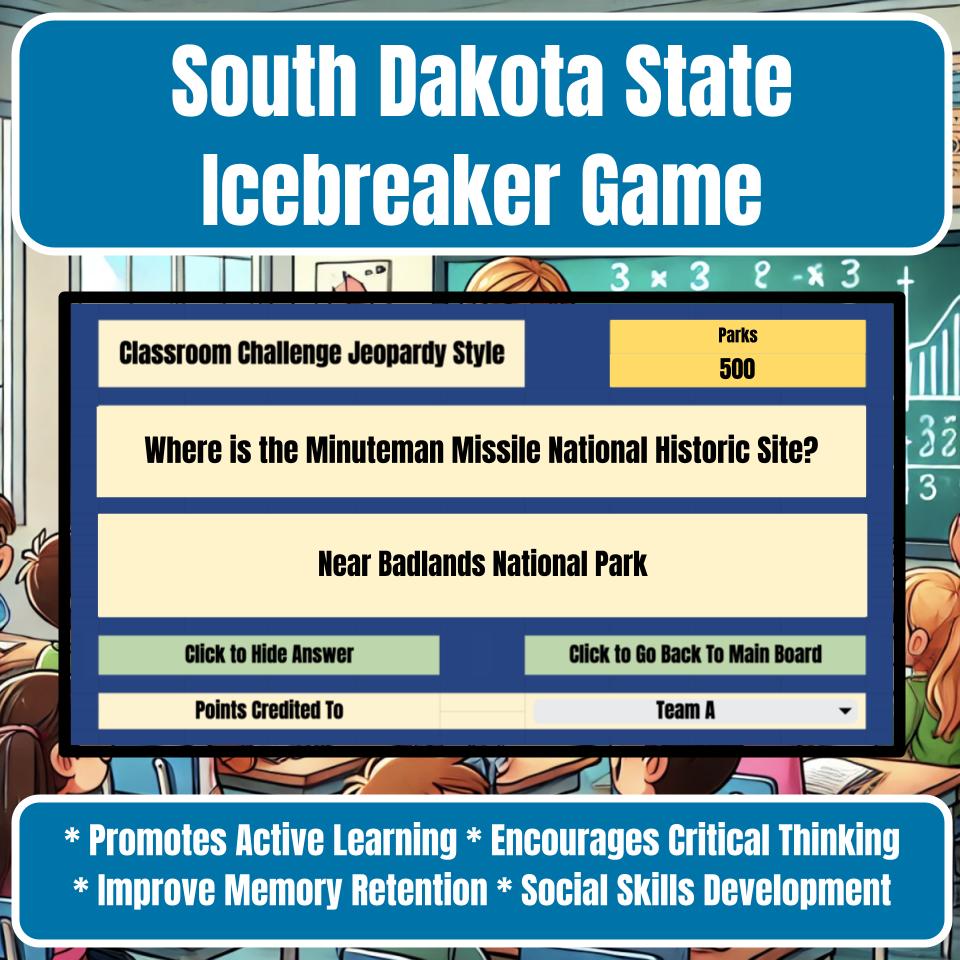 State of South Dakota Jeopardy Game I0049