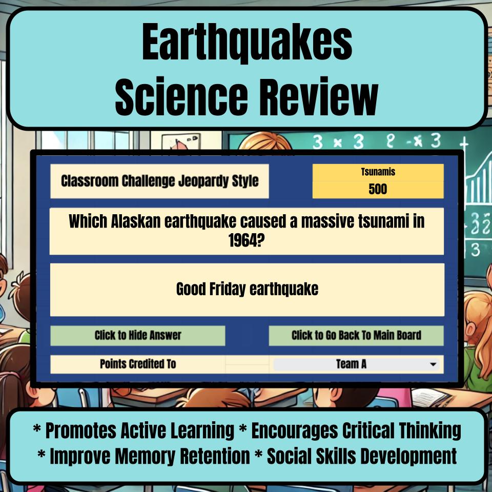 Earthquakes Jeopardy Science Review I0049