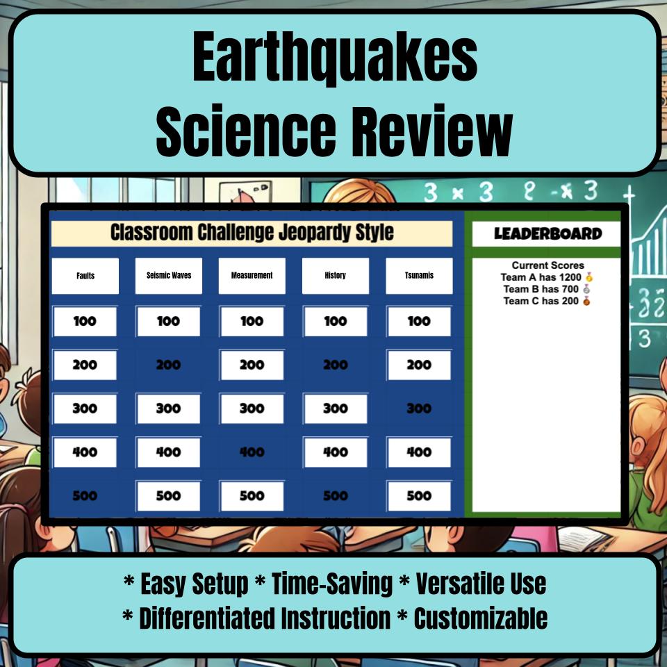 Earthquakes Jeopardy Science Review I0049