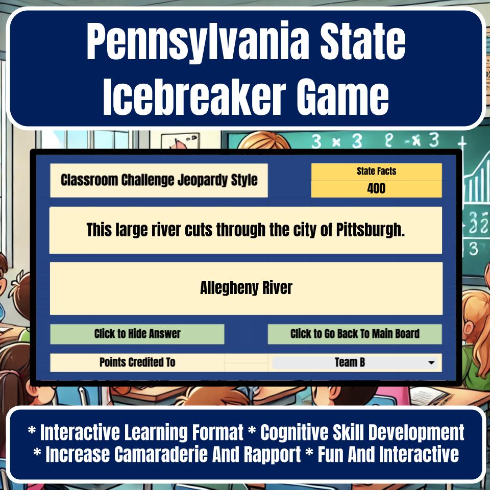 State of Pennsylvania Jeopardy Game I0005