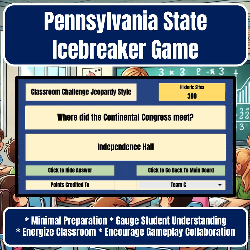State of Pennsylvania Jeopardy Game I0005