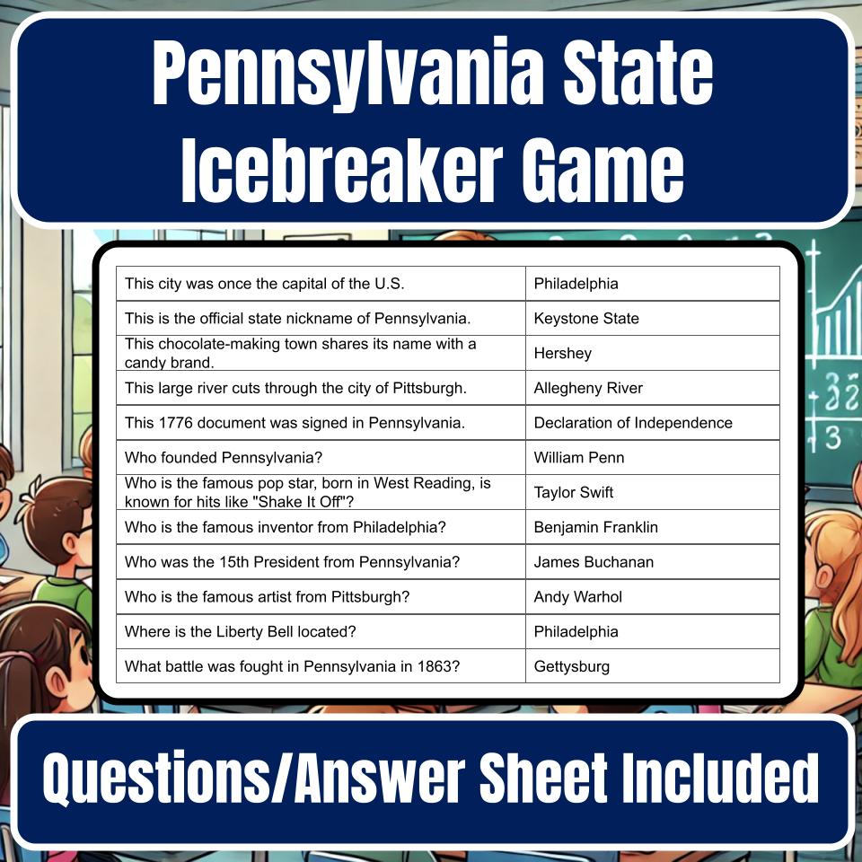 State of Pennsylvania Jeopardy Game I0005