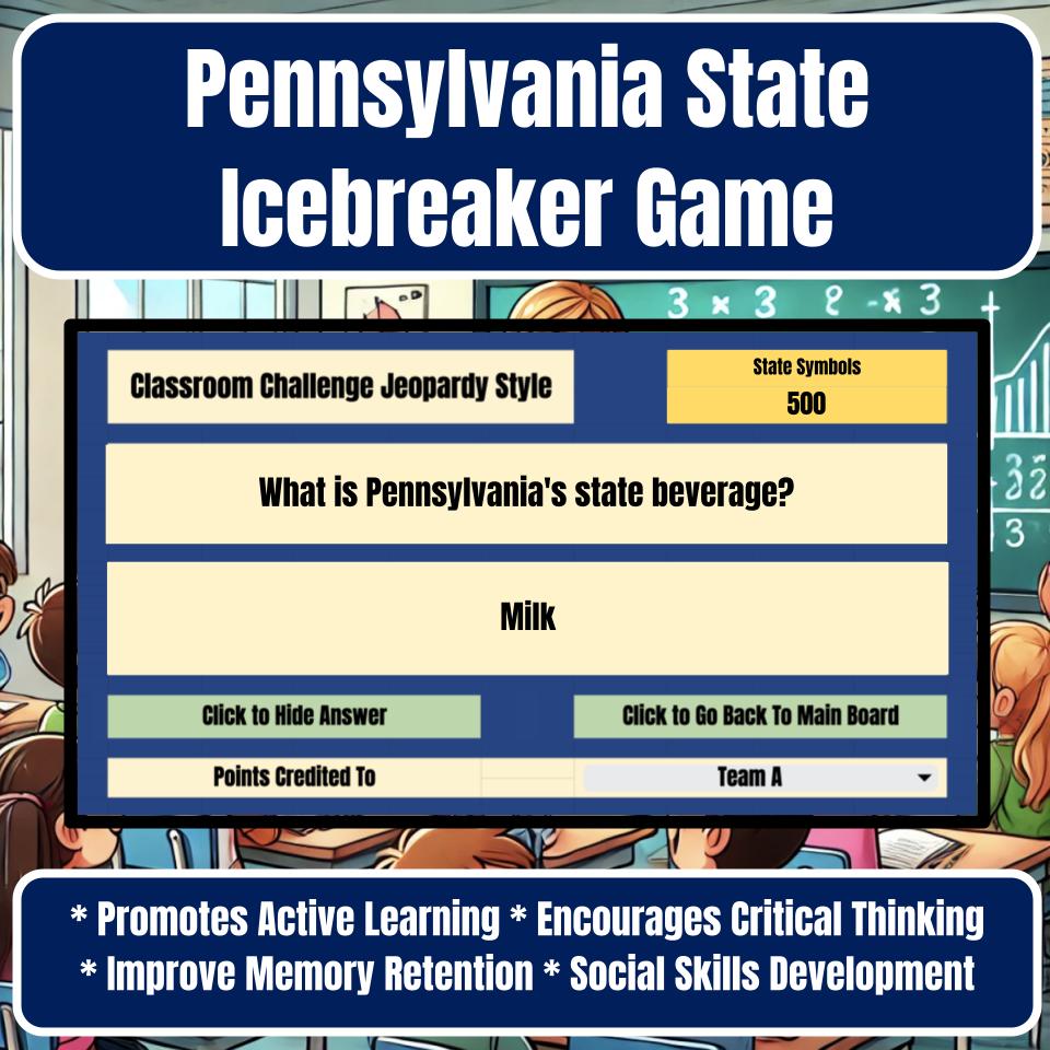 State of Pennsylvania Jeopardy Game I0005