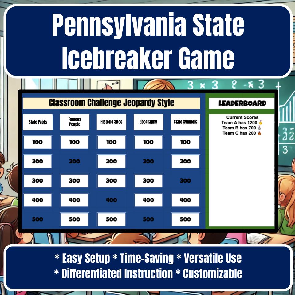 State of Pennsylvania Jeopardy Game I0005