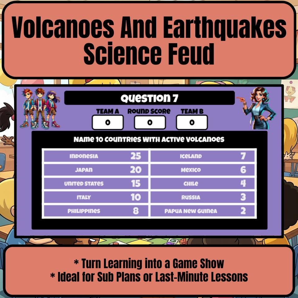 Volcanoes And Earthquakes Science Feud Review CF0050