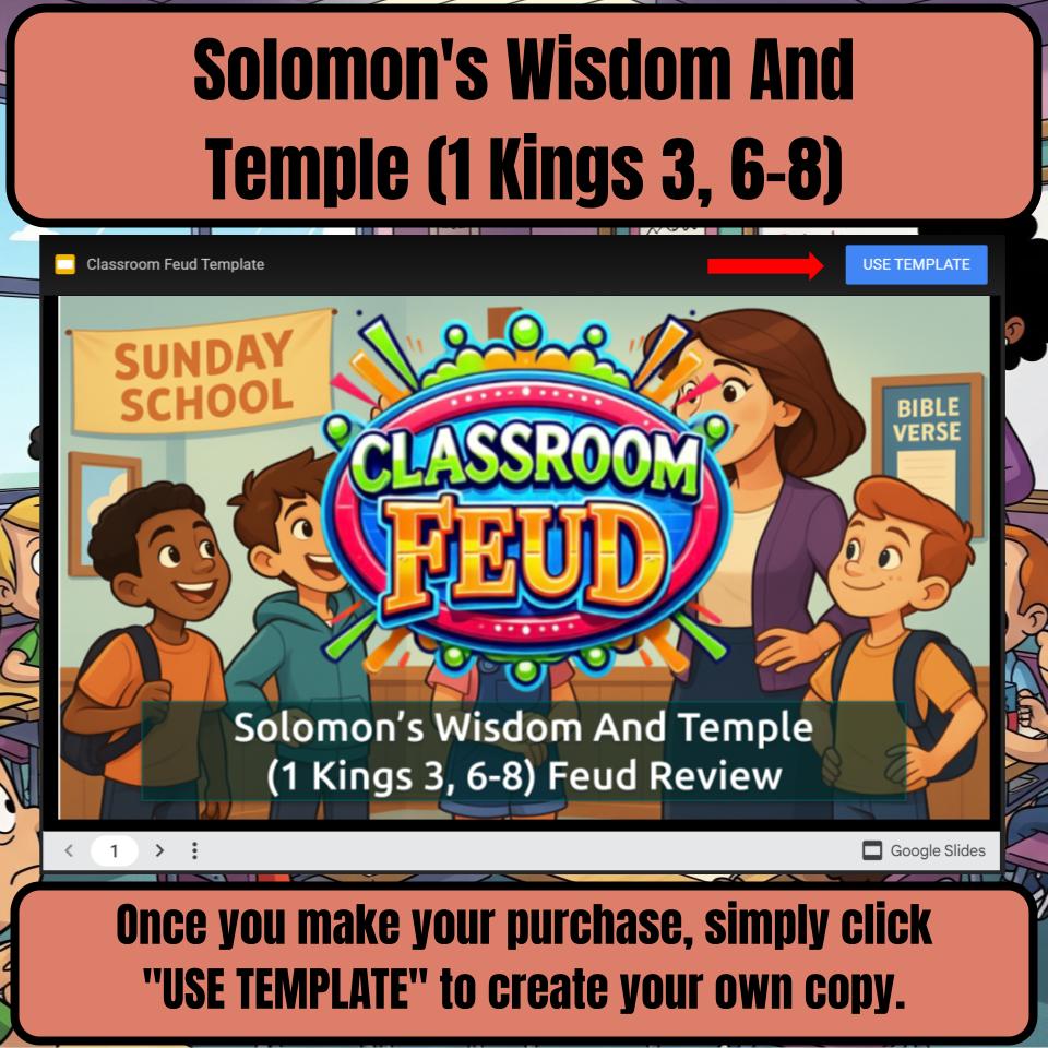 Solomon’s Wisdom And Temple (1 Kings 3, 6-8) Feud Review BF0050