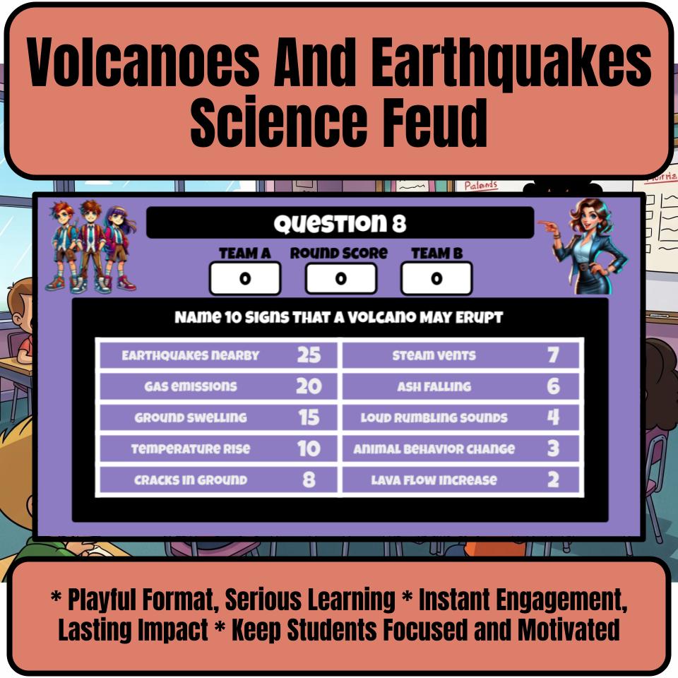 Volcanoes And Earthquakes Science Feud Review CF0050