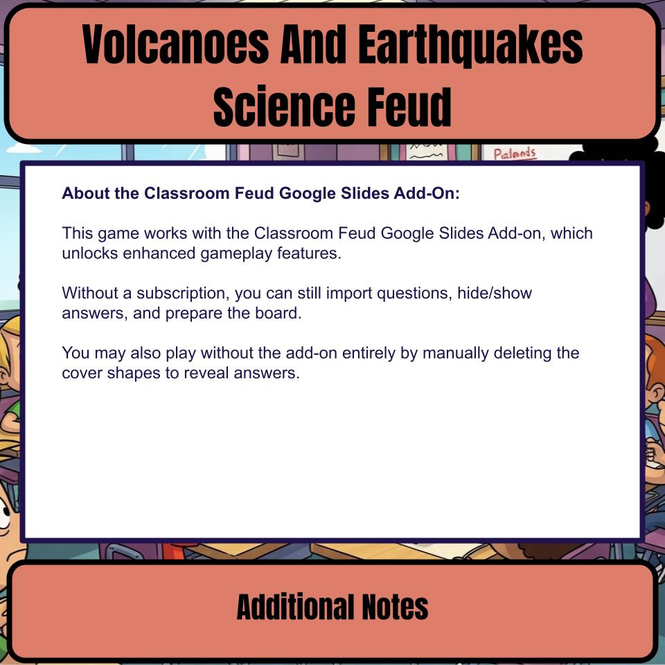 Volcanoes And Earthquakes Science Feud Review CF0050