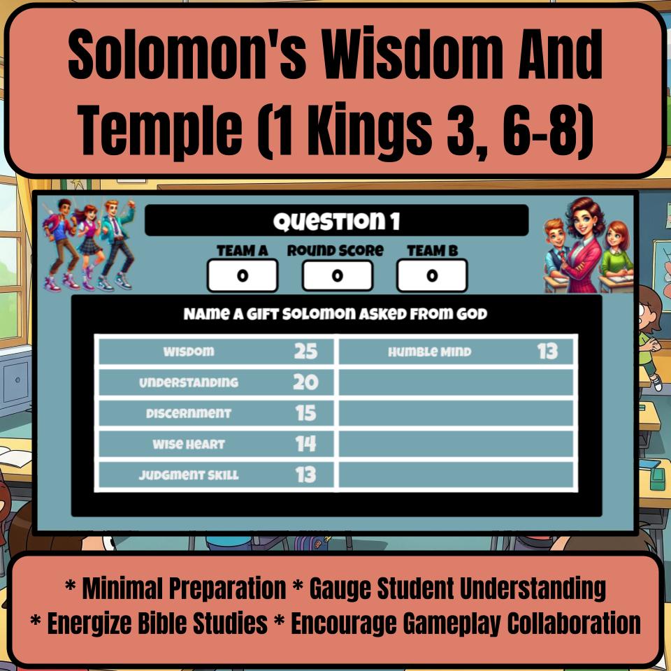 Solomon’s Wisdom And Temple (1 Kings 3, 6-8) Feud Review BF0050