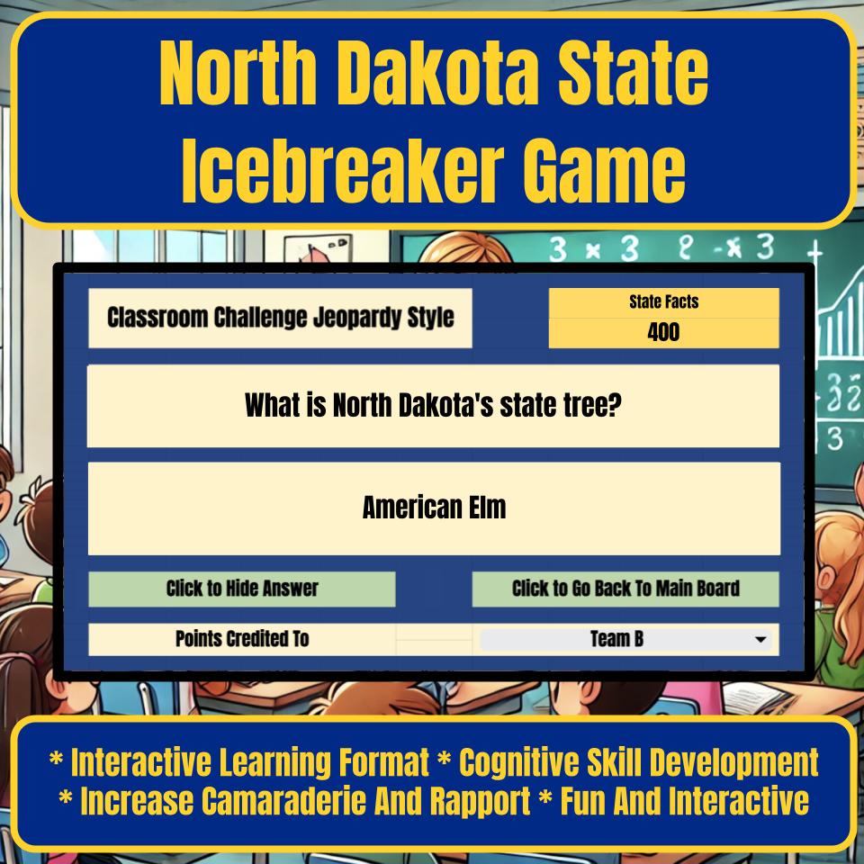 State of North Dakota Jeopardy Game I0050