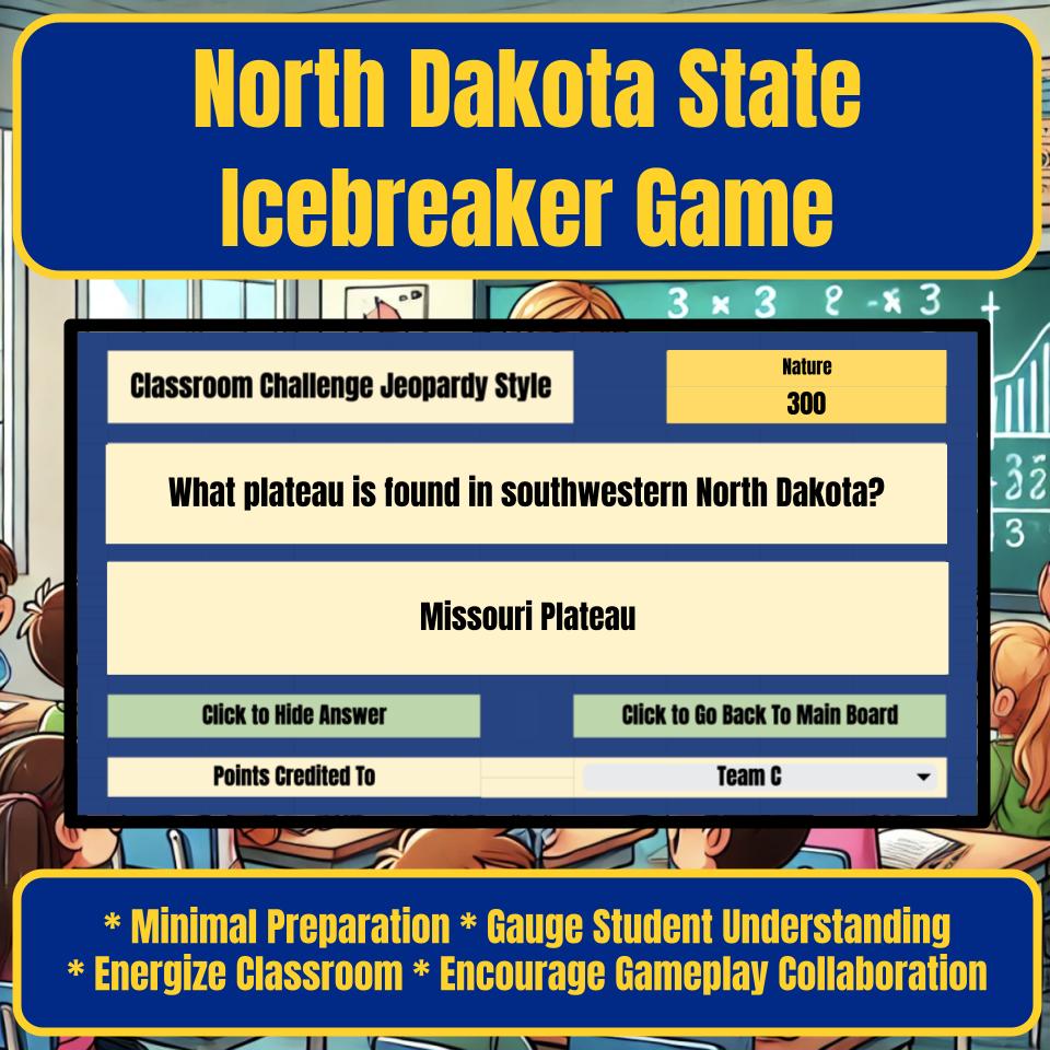 State of North Dakota Jeopardy Game I0050