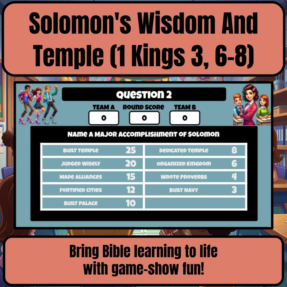 Solomon’s Wisdom And Temple (1 Kings 3, 6-8) Feud Review BF0050