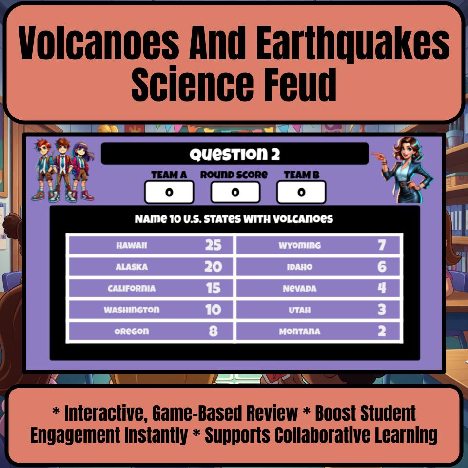 Volcanoes And Earthquakes Science Feud Review CF0050