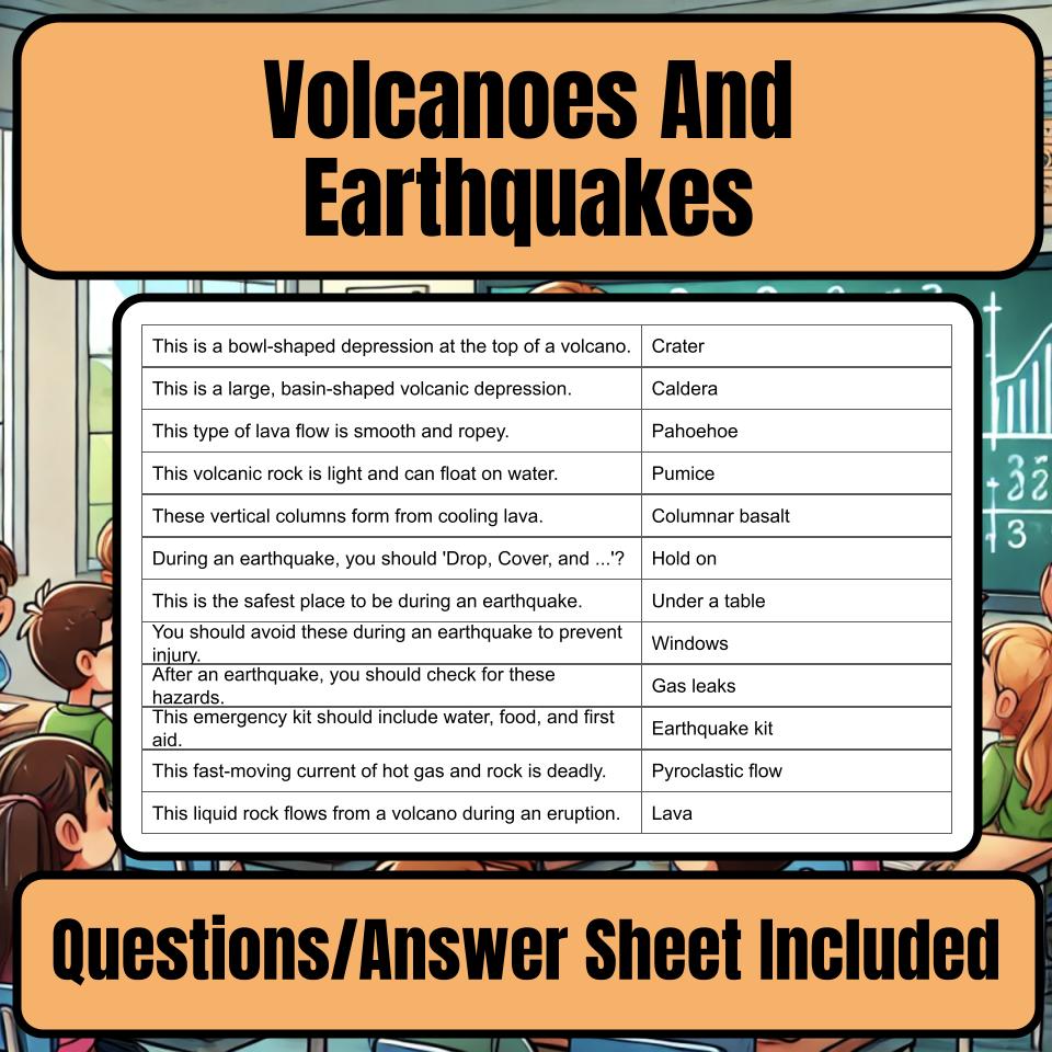 Volcanoes And Earthquakes Jeopardy Science Review I0050