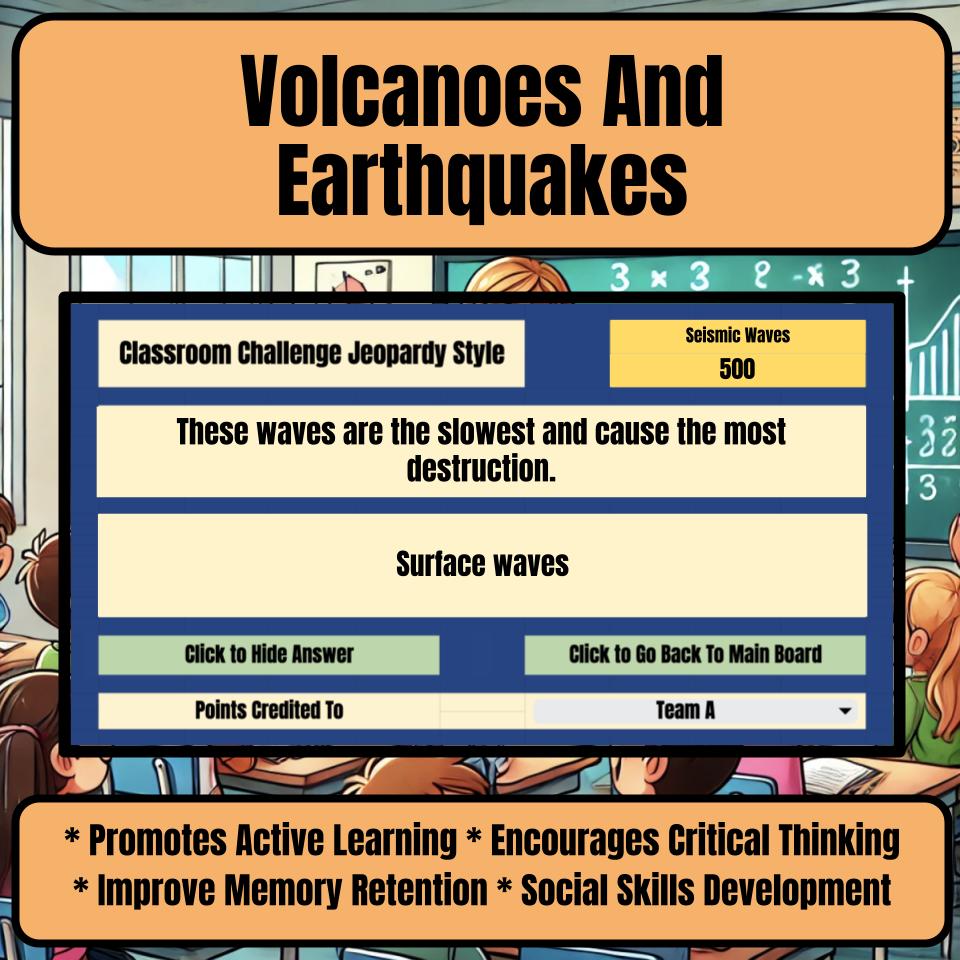 Volcanoes And Earthquakes Jeopardy Science Review I0050