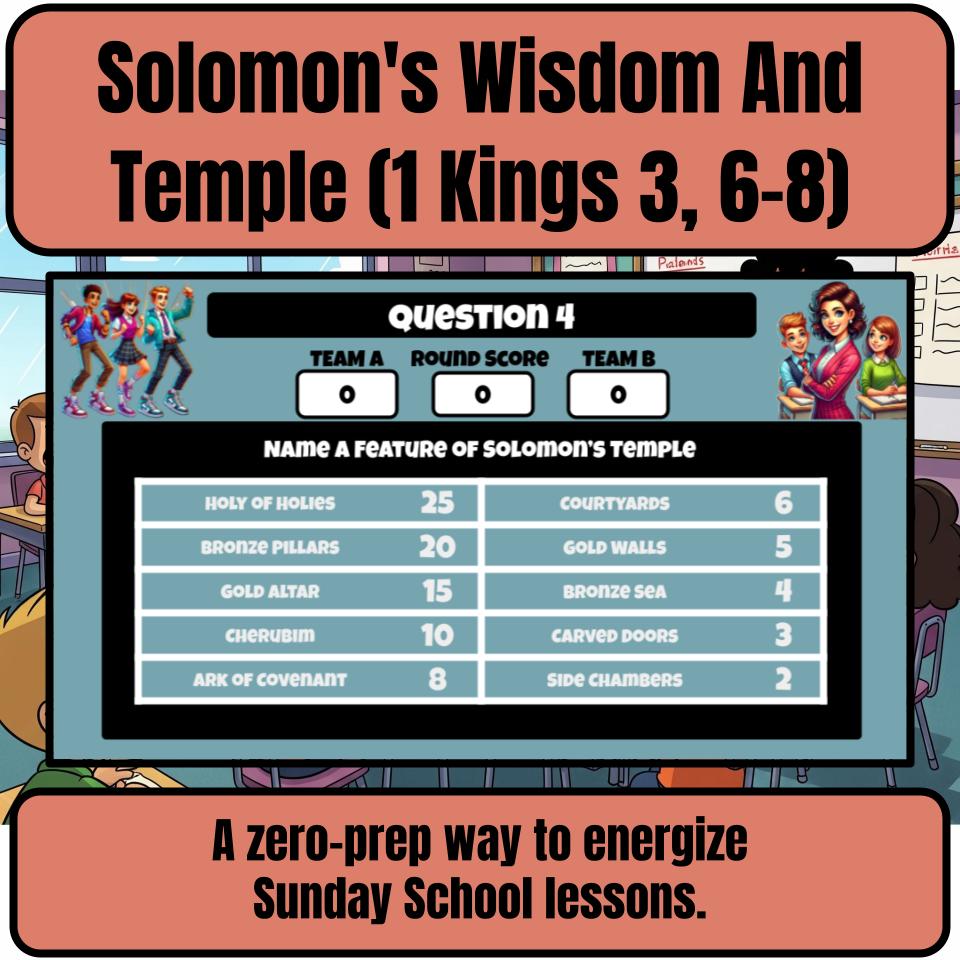 Solomon’s Wisdom And Temple (1 Kings 3, 6-8) Feud Review BF0050