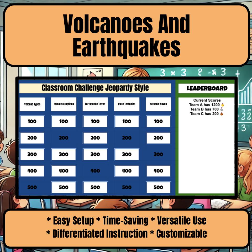 Volcanoes And Earthquakes Jeopardy Science Review I0050
