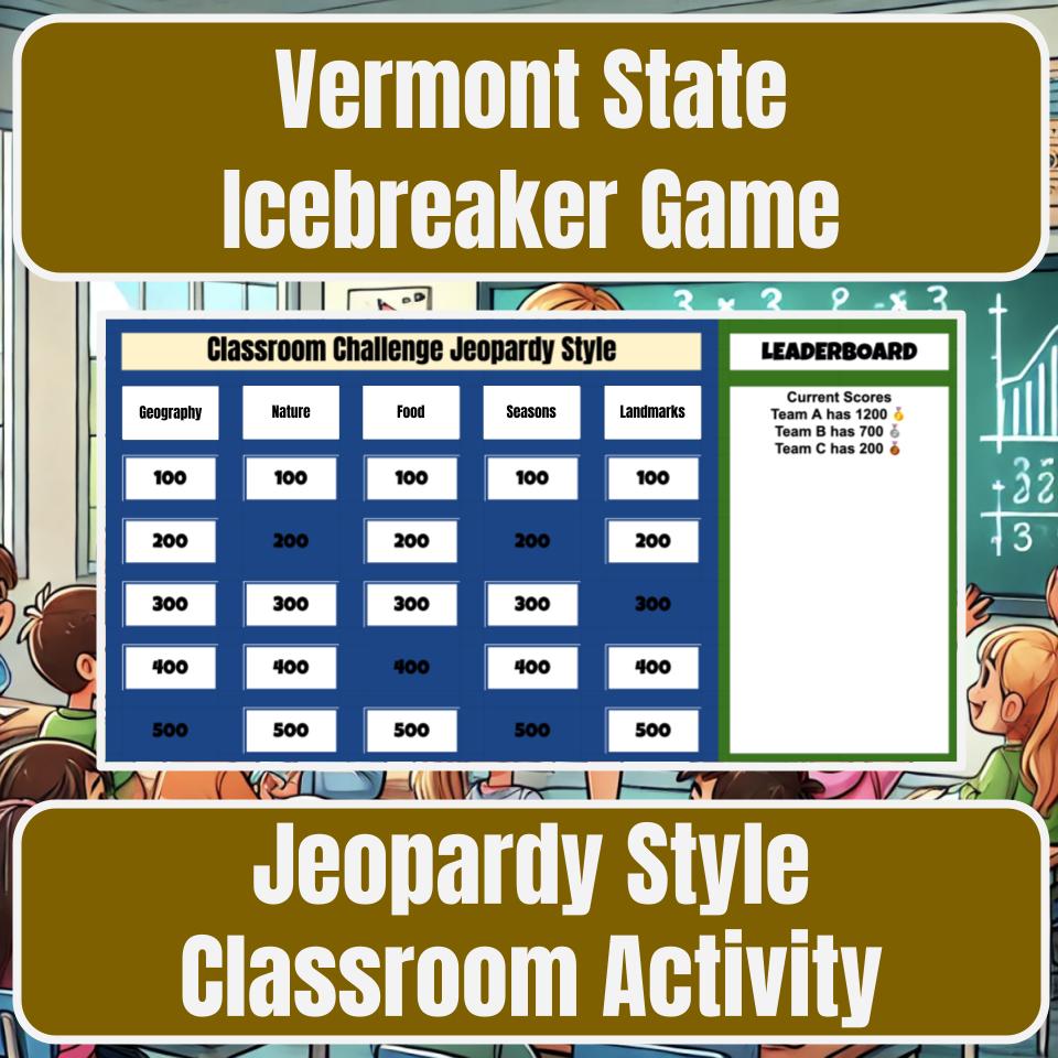 State of Vermont Jeopardy Game I0052