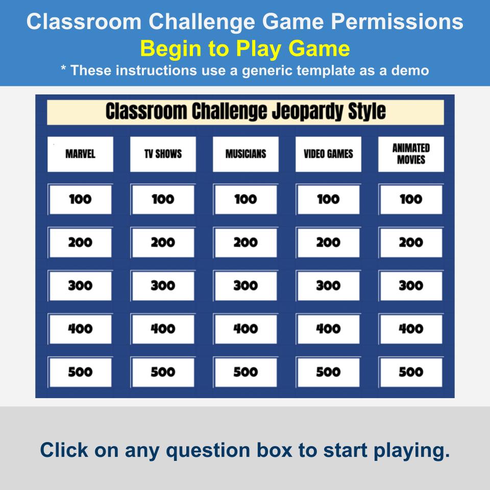 State of Vermont Jeopardy Game I0052